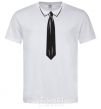 Men's T-Shirt Tie BLACK White фото