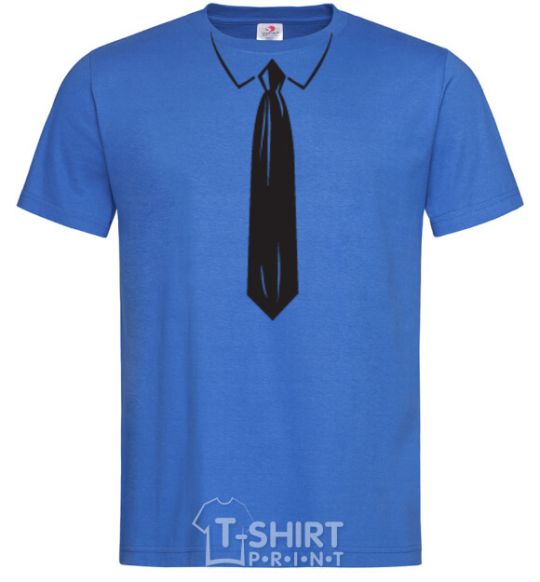 Men's T-Shirt Tie BLACK royal-blue фото