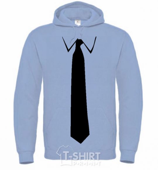 Men`s hoodie CLASSIC TIE sky-blue фото