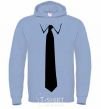 Men`s hoodie CLASSIC TIE sky-blue фото