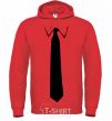 Men`s hoodie CLASSIC TIE bright-red фото