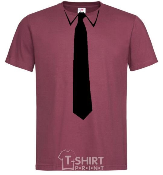 Men's T-Shirt CLASSIC TIE burgundy фото