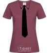Women's T-shirt CLASSIC TIE burgundy фото