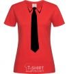 Women's T-shirt CLASSIC TIE red фото