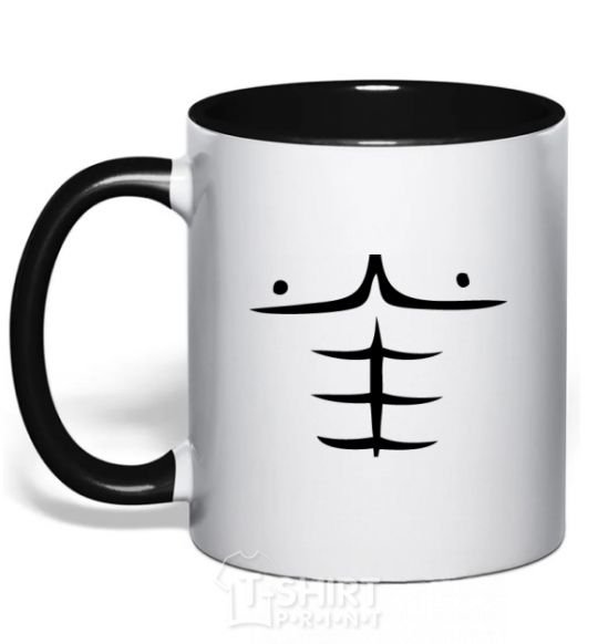 Mug with a colored handle BODY RELIEF black фото