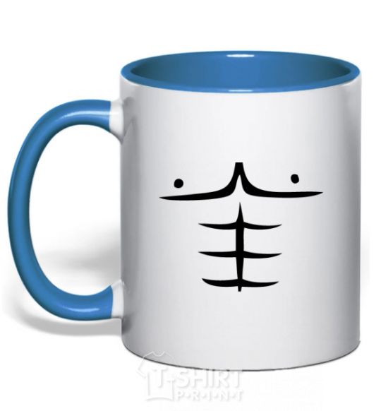 Mug with a colored handle BODY RELIEF royal-blue фото