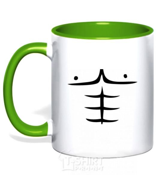 Mug with a colored handle BODY RELIEF kelly-green фото