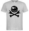 Men's T-Shirt PIRATE Smiley face grey фото