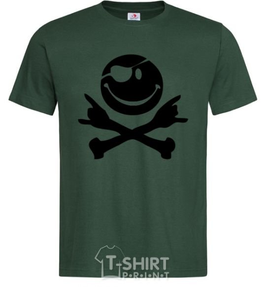 Мужская футболка ПИРАТ Смайлик Темно-зеленый фото