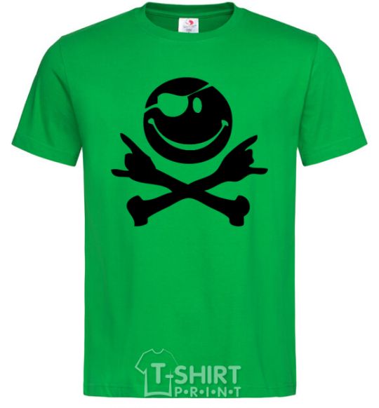 Мужская футболка ПИРАТ Смайлик Зеленый фото
