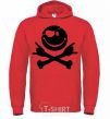Men`s hoodie PIRATE Smiley face bright-red фото