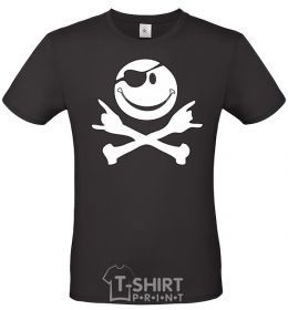Men's T-Shirt PIRATE Smiley face black фото