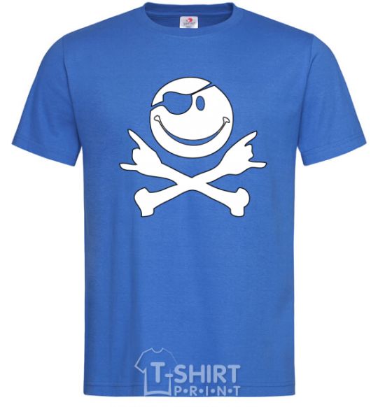 Men's T-Shirt PIRATE Smiley face royal-blue фото