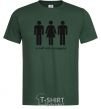 Men's T-Shirt TO HELL WITH MONOGAMY bottle-green фото