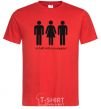 Мужская футболка TO HELL WITH MONOGAMY Красный фото