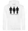 Men`s hoodie TO HELL WITH MONOGAMY White фото