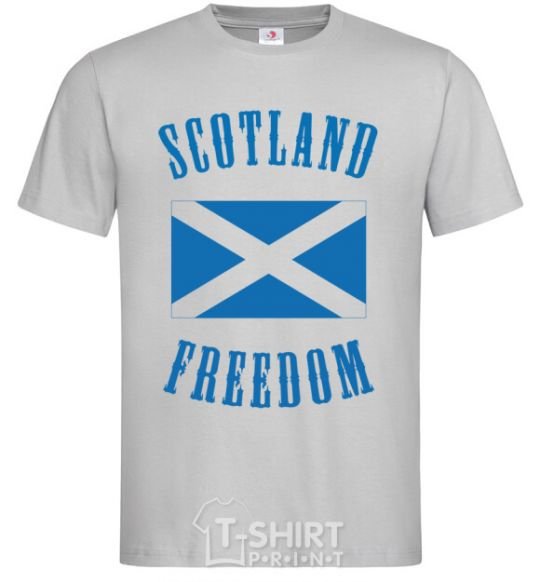 Men's T-Shirt SCOTLAND FREEDOM grey фото