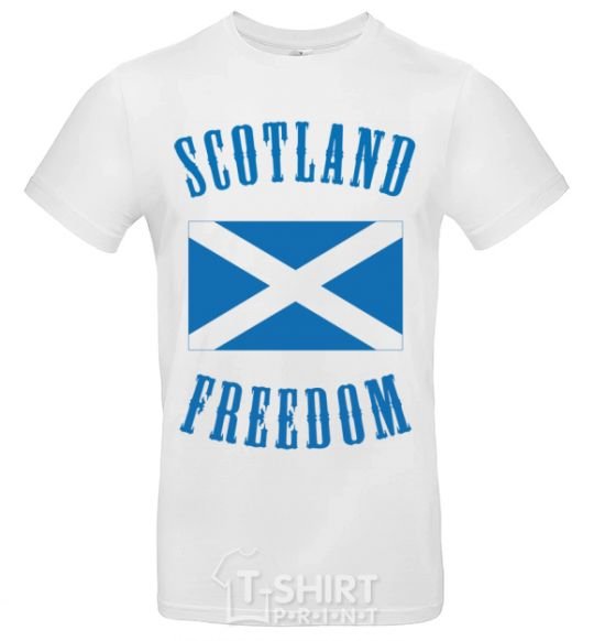 Men's T-Shirt SCOTLAND FREEDOM White фото