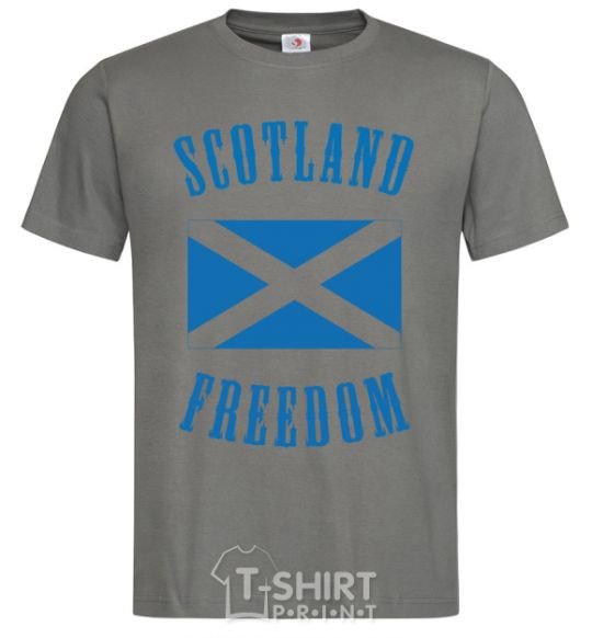 Men's T-Shirt SCOTLAND FREEDOM dark-grey фото