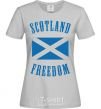 Women's T-shirt SCOTLAND FREEDOM grey фото