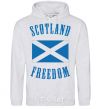 Мужская толстовка (худи) SCOTLAND FREEDOM Серый меланж фото