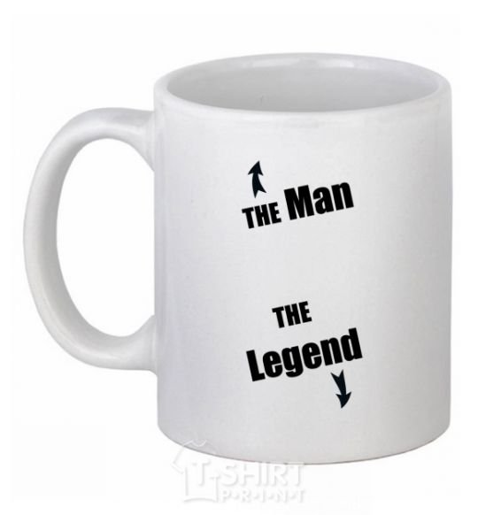 Ceramic mug THE MAN. THE LAGEND White фото