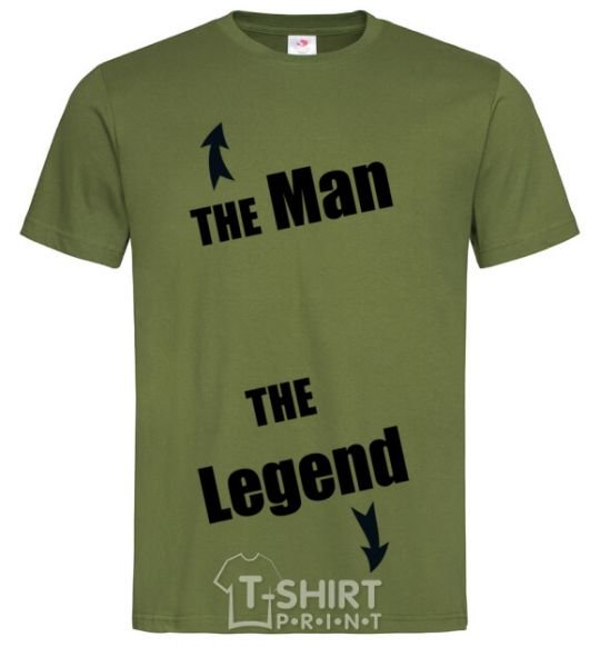Men's T-Shirt THE MAN. THE LAGEND millennial-khaki фото