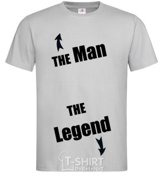 Men's T-Shirt THE MAN. THE LAGEND grey фото