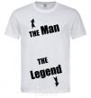 Men's T-Shirt THE MAN. THE LAGEND White фото