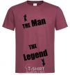 Men's T-Shirt THE MAN. THE LAGEND burgundy фото