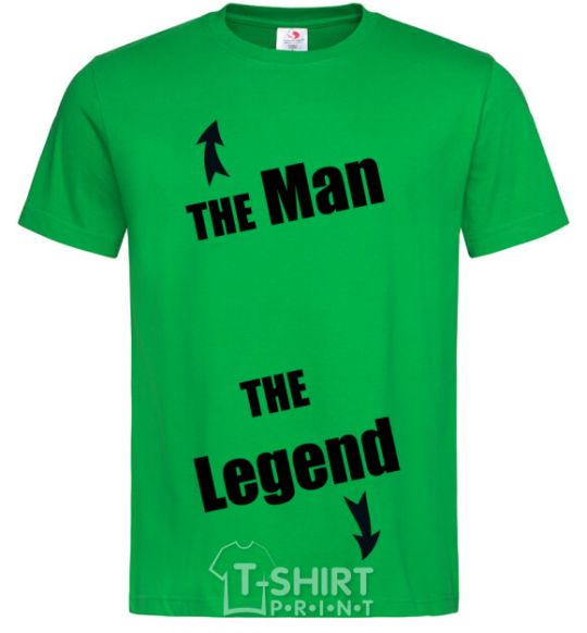 Men's T-Shirt THE MAN. THE LAGEND kelly-green фото