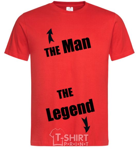 Men's T-Shirt THE MAN. THE LAGEND red фото