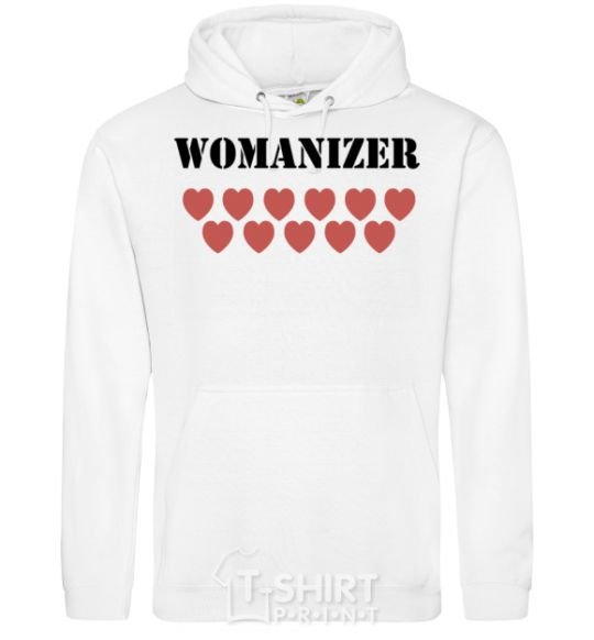 Men`s hoodie WOMANIZER White фото