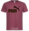 Men's T-Shirt PUM burgundy фото