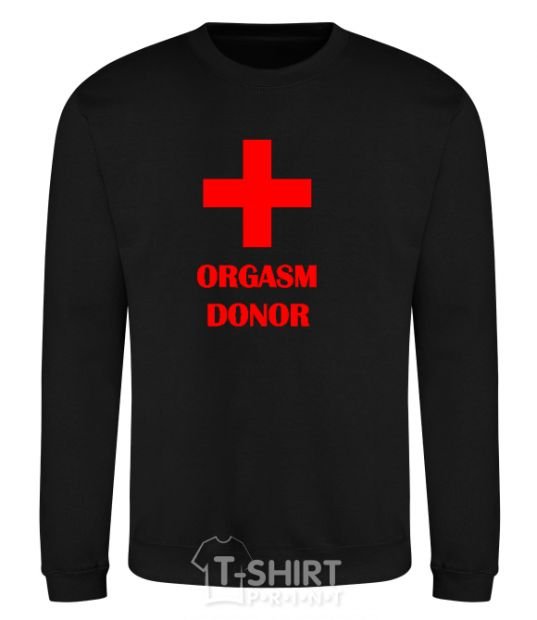 Свитшот ORGASM DONOR Черный фото