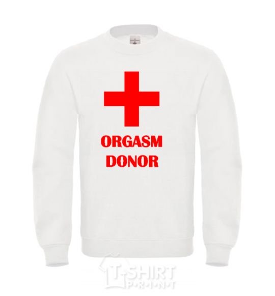 Свитшот ORGASM DONOR Белый фото