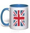 Mug with a colored handle ФЛАГ GREAT BRITAIN royal-blue фото