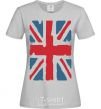 Women's T-shirt ФЛАГ GREAT BRITAIN grey фото