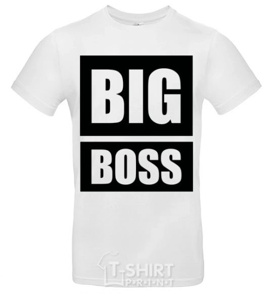 Men's T-Shirt BIG BOSS inscription White фото