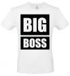 Men's T-Shirt BIG BOSS inscription White фото