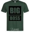 Men's T-Shirt BIG BOSS inscription bottle-green фото