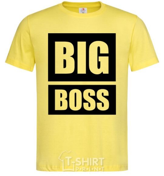 Men's T-Shirt BIG BOSS inscription cornsilk фото