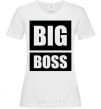 Women's T-shirt BIG BOSS inscription White фото