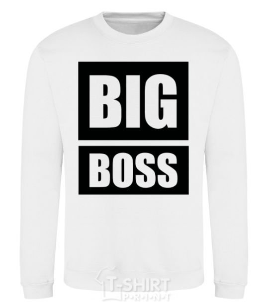 Sweatshirt BIG BOSS inscription White фото