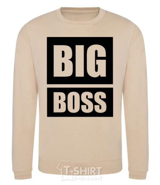 Sweatshirt BIG BOSS inscription sand фото