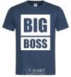 Men's T-Shirt BIG BOSS inscription navy-blue фото
