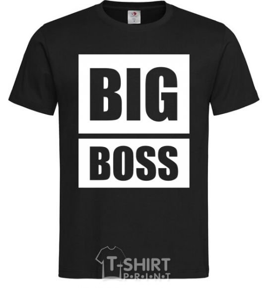 Men's T-Shirt BIG BOSS inscription black фото