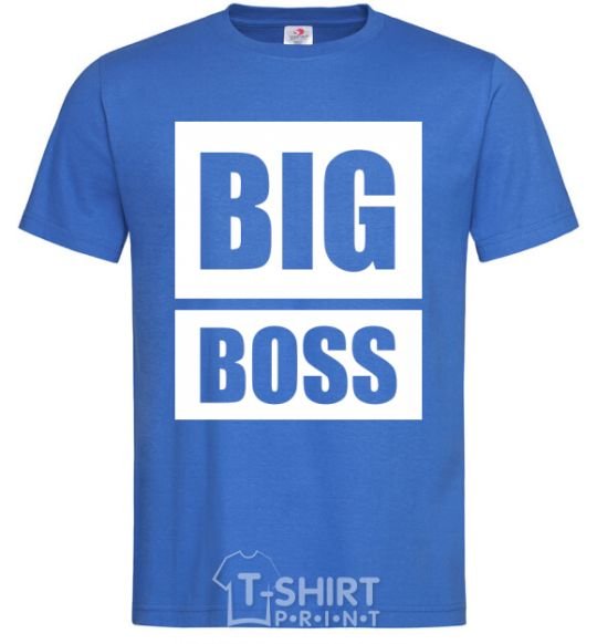 Men's T-Shirt BIG BOSS inscription royal-blue фото