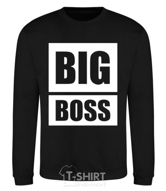 Sweatshirt BIG BOSS inscription black фото