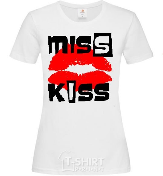 Women's T-shirt MISS KISS White фото